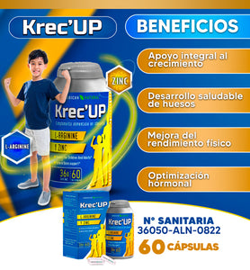Krece UP Tratamiento(Hormonas Naturales de Crecimiento para tus hijos)