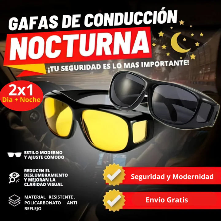 🕶️ LENTES VISIÓN HD 2 EN 1 – Ve Claro de Día y Noche