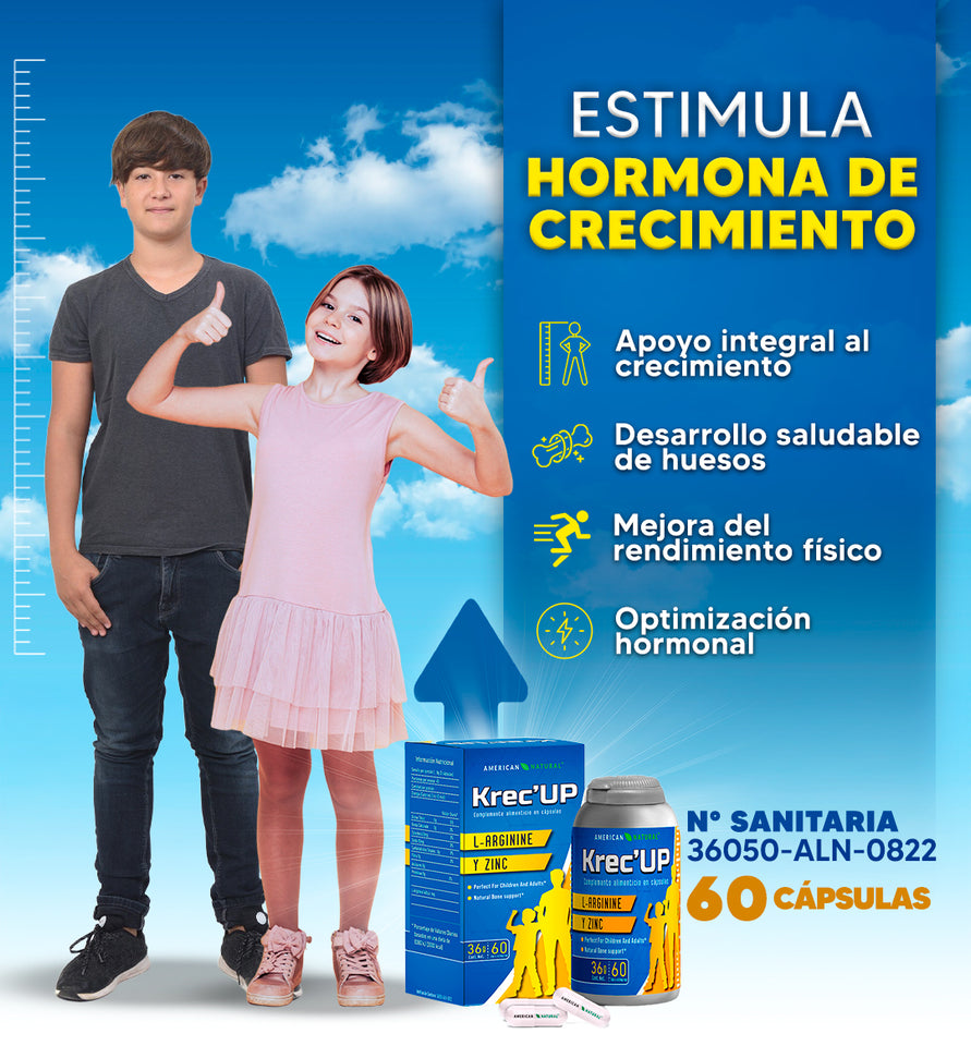 Krece UP Tratamiento(Hormonas Naturales de Crecimiento para tus hijos)