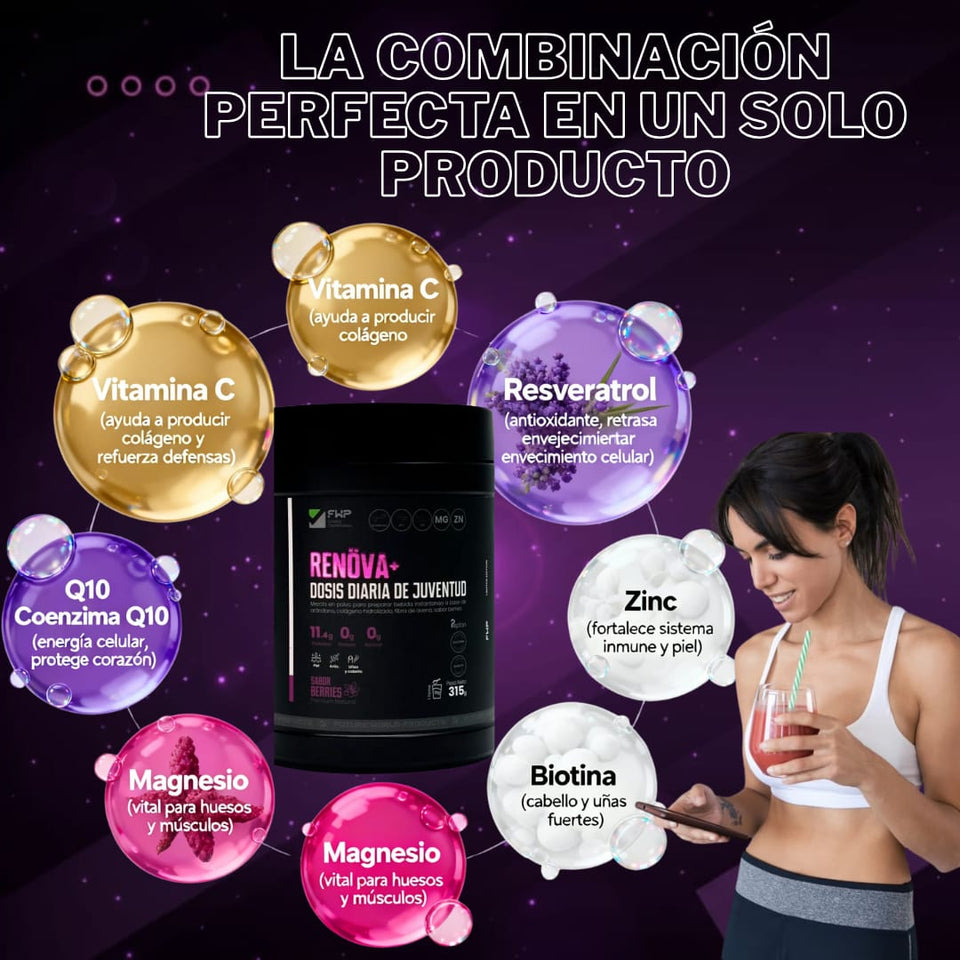 Renova Colágeno Premium(Fortalece tu piel, cabello, uñas y articulaciones)